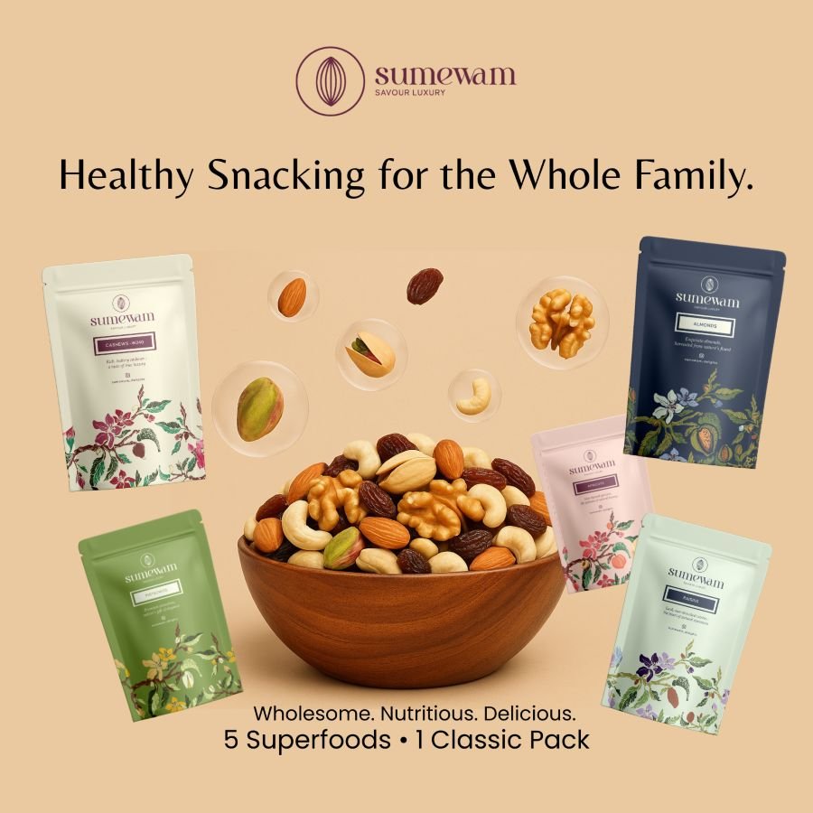 Sumewam Classic Panchmeva – 5-in-1 Premium Nut Combo - Sumewam