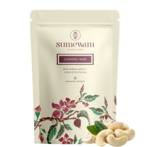 Sumewam Cashews W240 premium front pack, rich buttery cashews