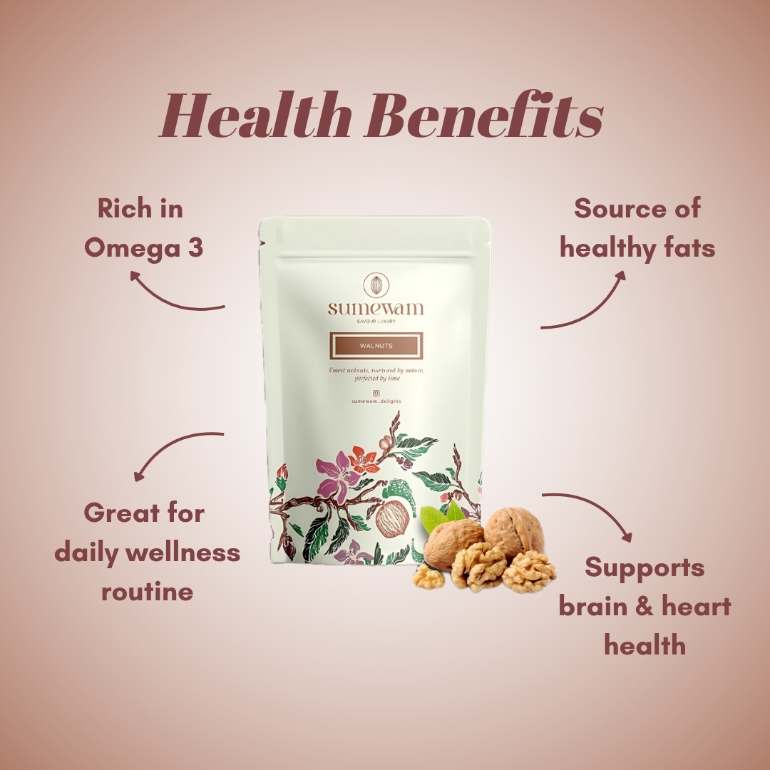 Walnut health benefits: rich in omega 3, healthy fats, daily wellness, brain and heart health